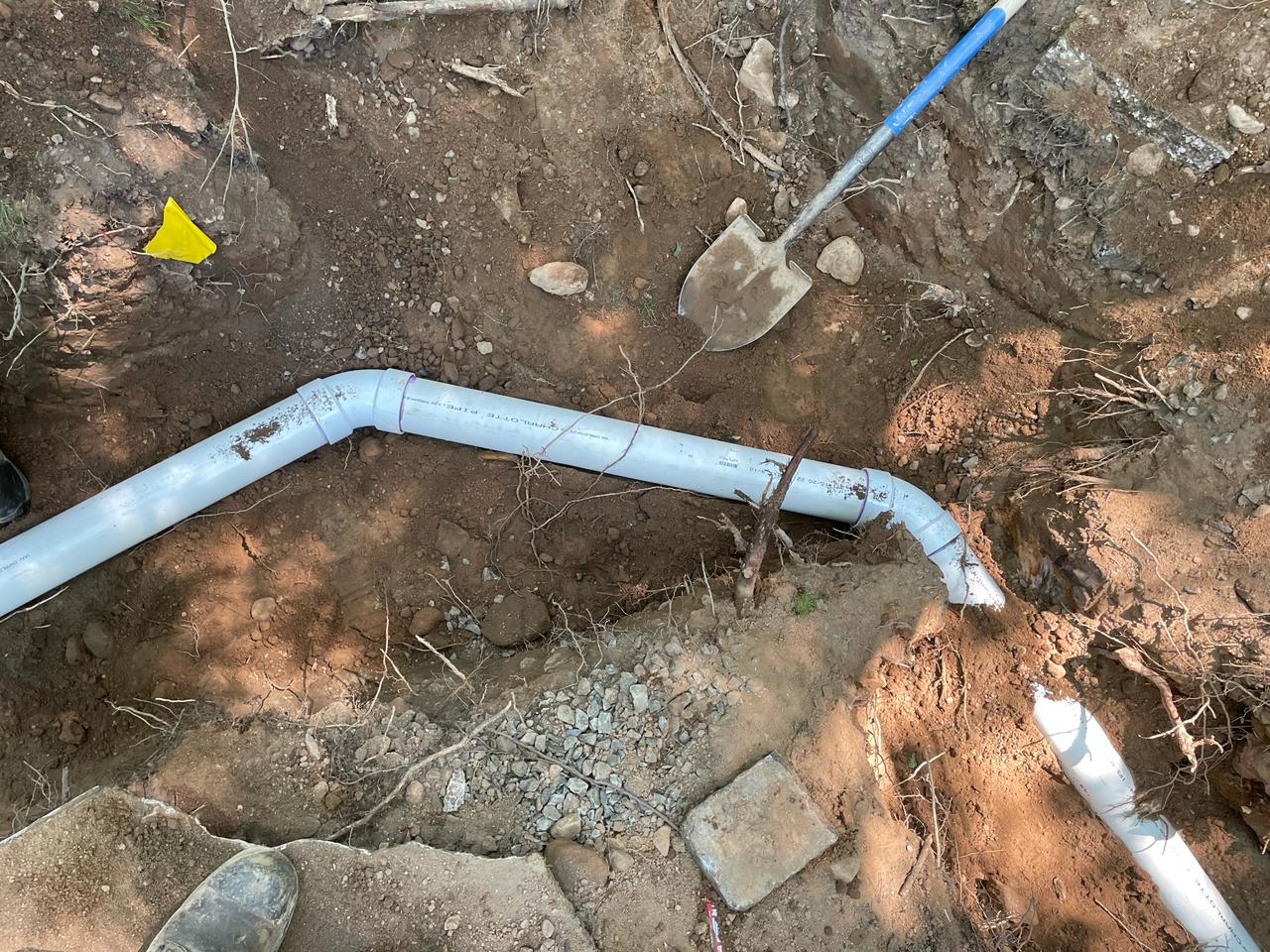 Sewer line excavation project