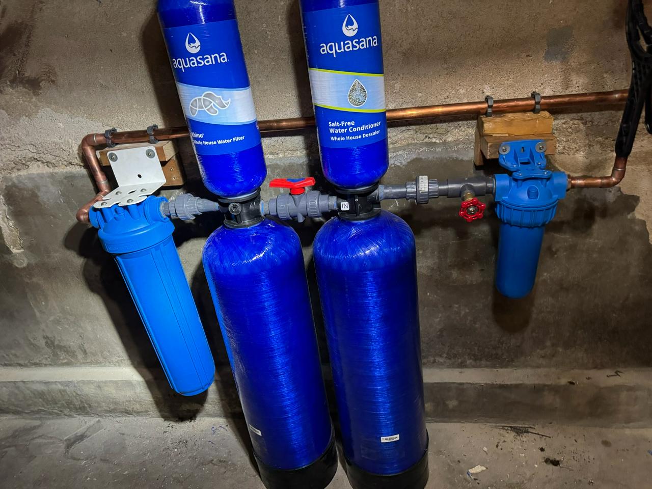 Installed water filtration system